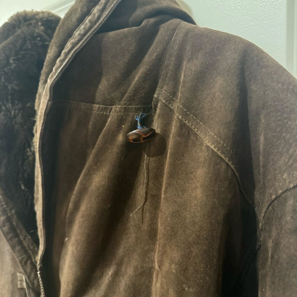 Brown St John's Bay Suede Heavy Weight Jacket - Size Small - Picture 3 of 13